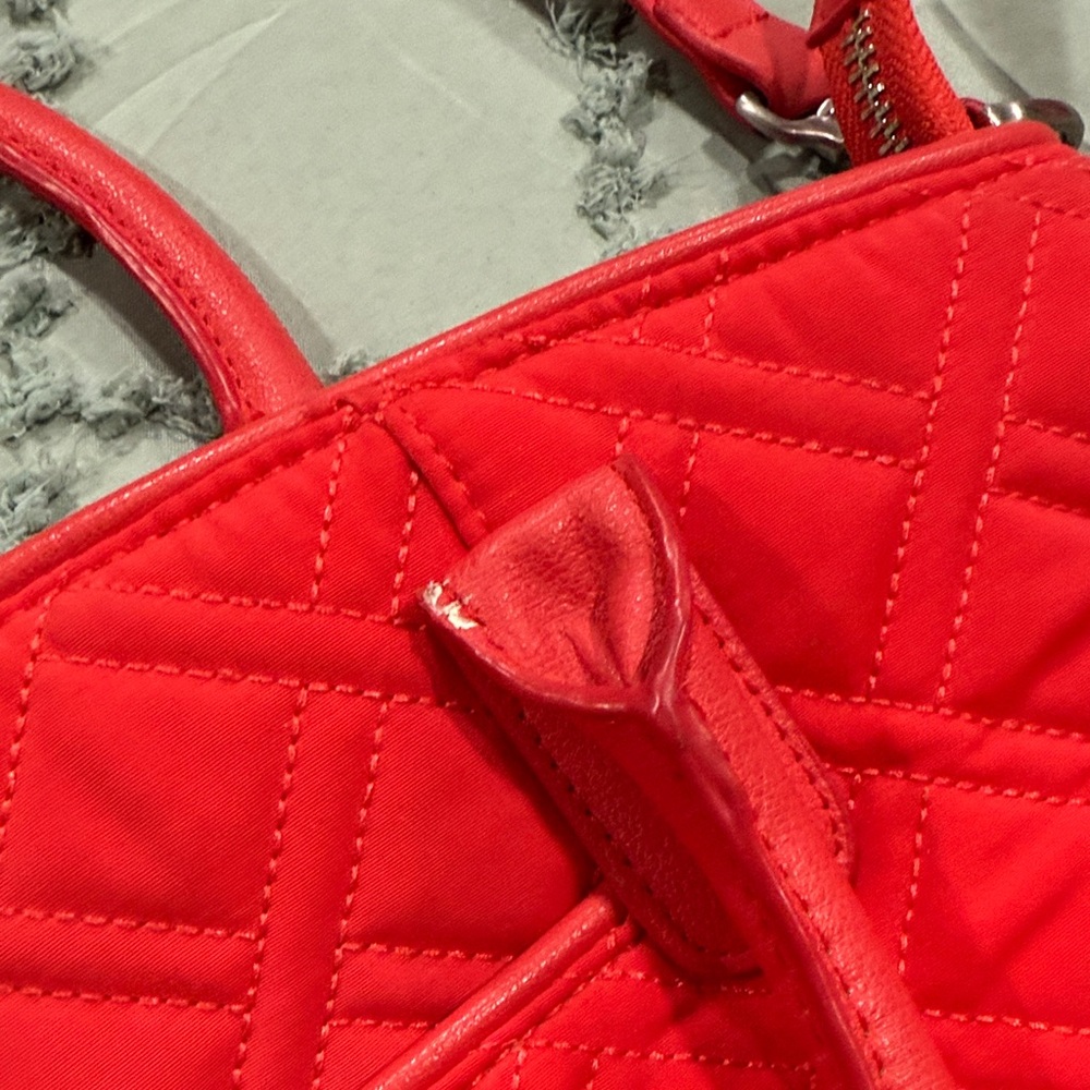 Vera Bradley Vibrant Red Quilted Satchel - Picture 6 of 13